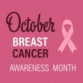 Breast cancer awareness month vector illustrations